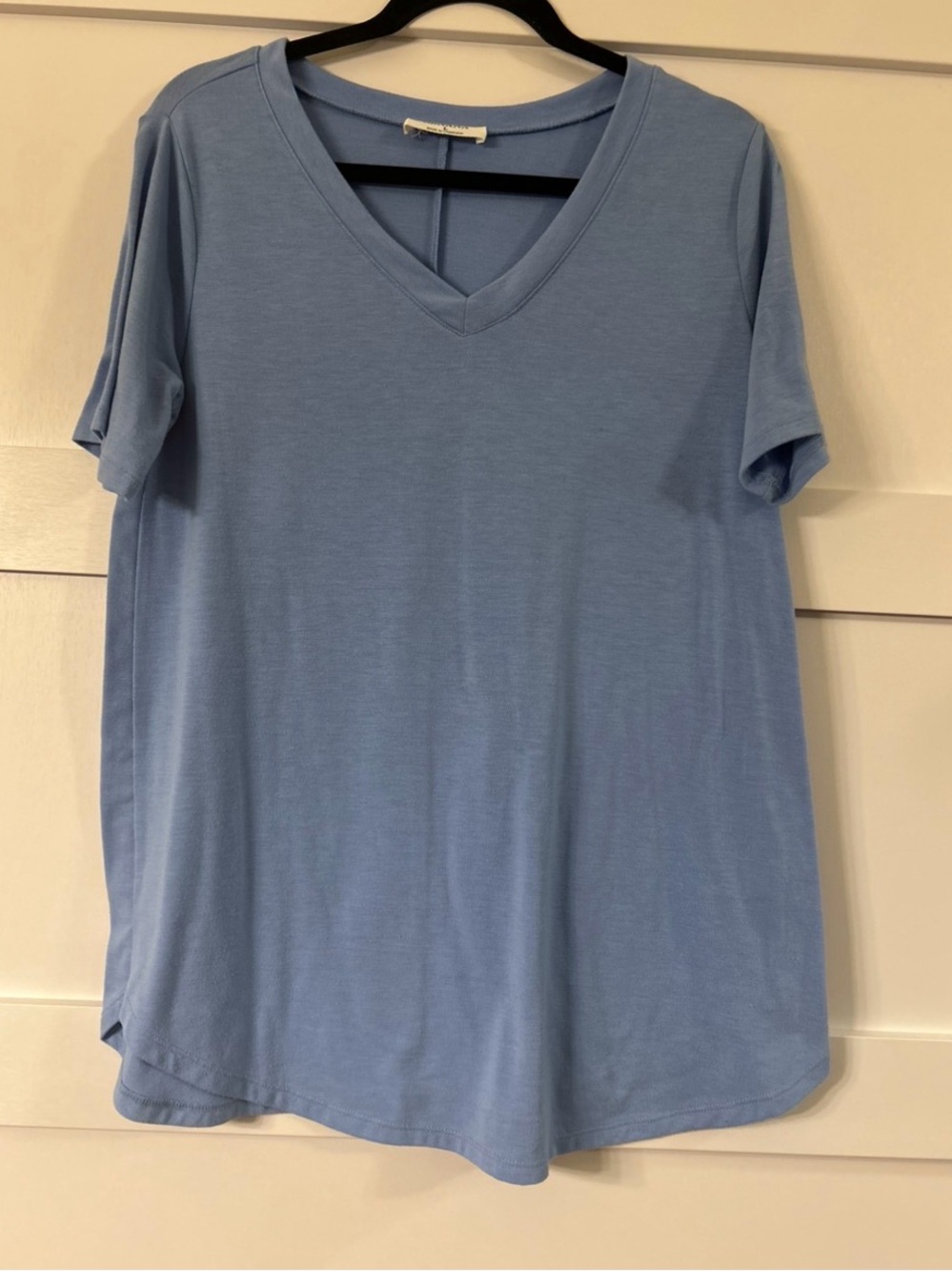 Light Blue V-Neck Women’s Top